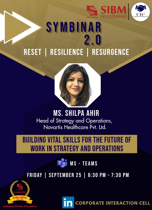 Symbinar 2.0 Series - Ms. Shilpa Ahir